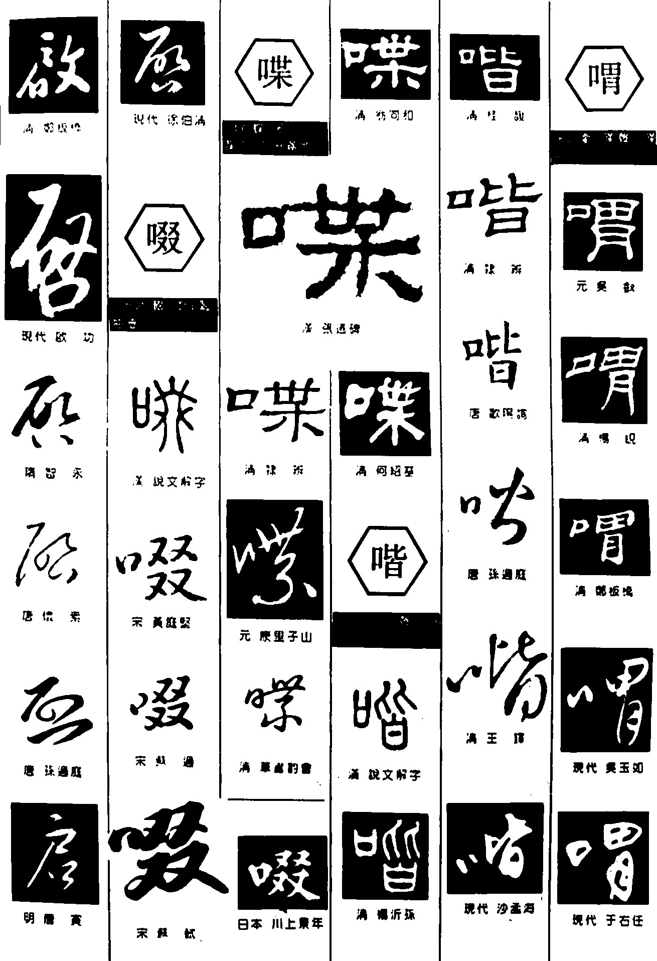 啓啜喋喈喟
