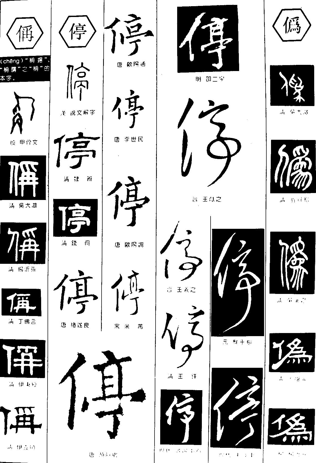 偁停为