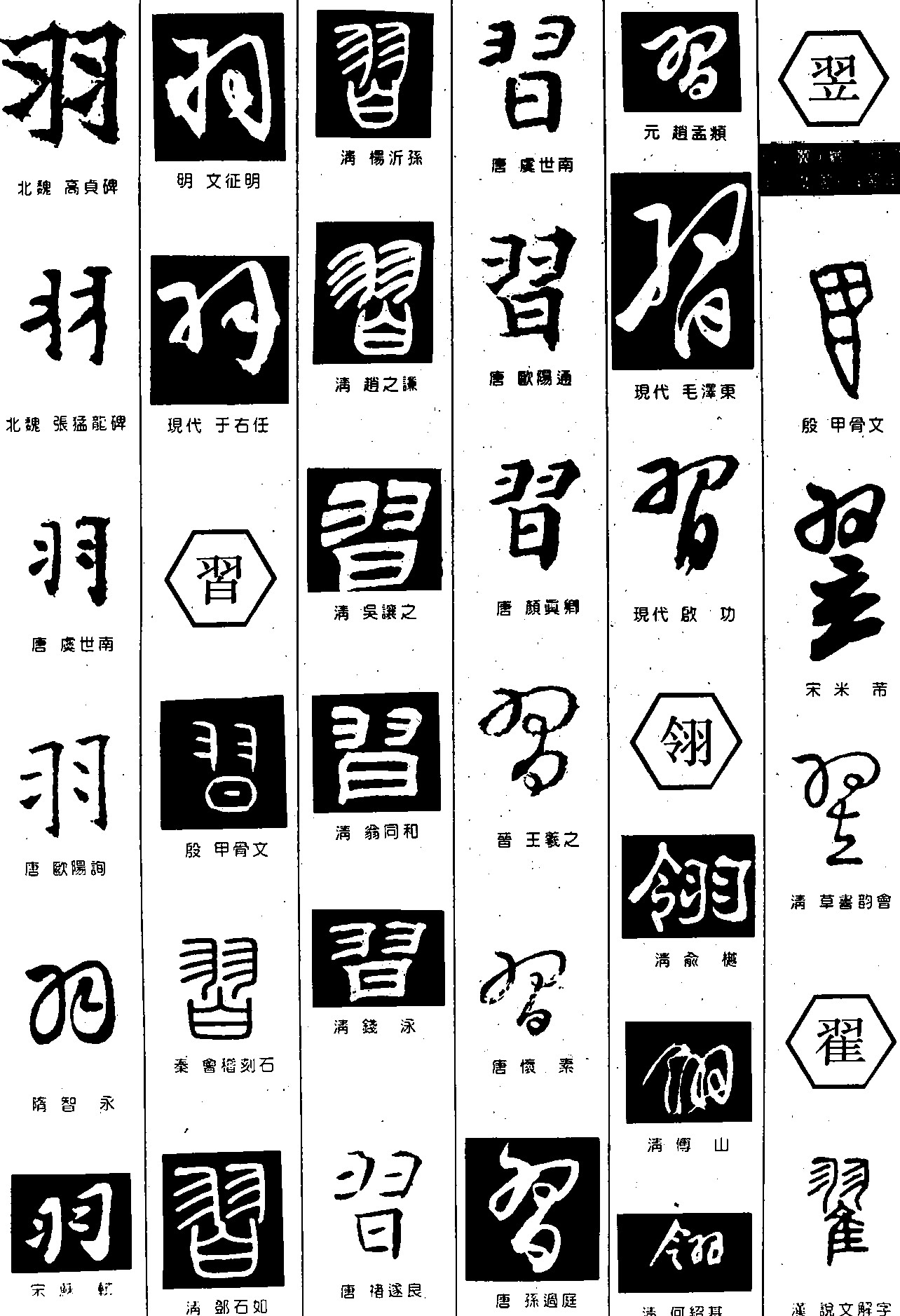 羽習翎翌翟