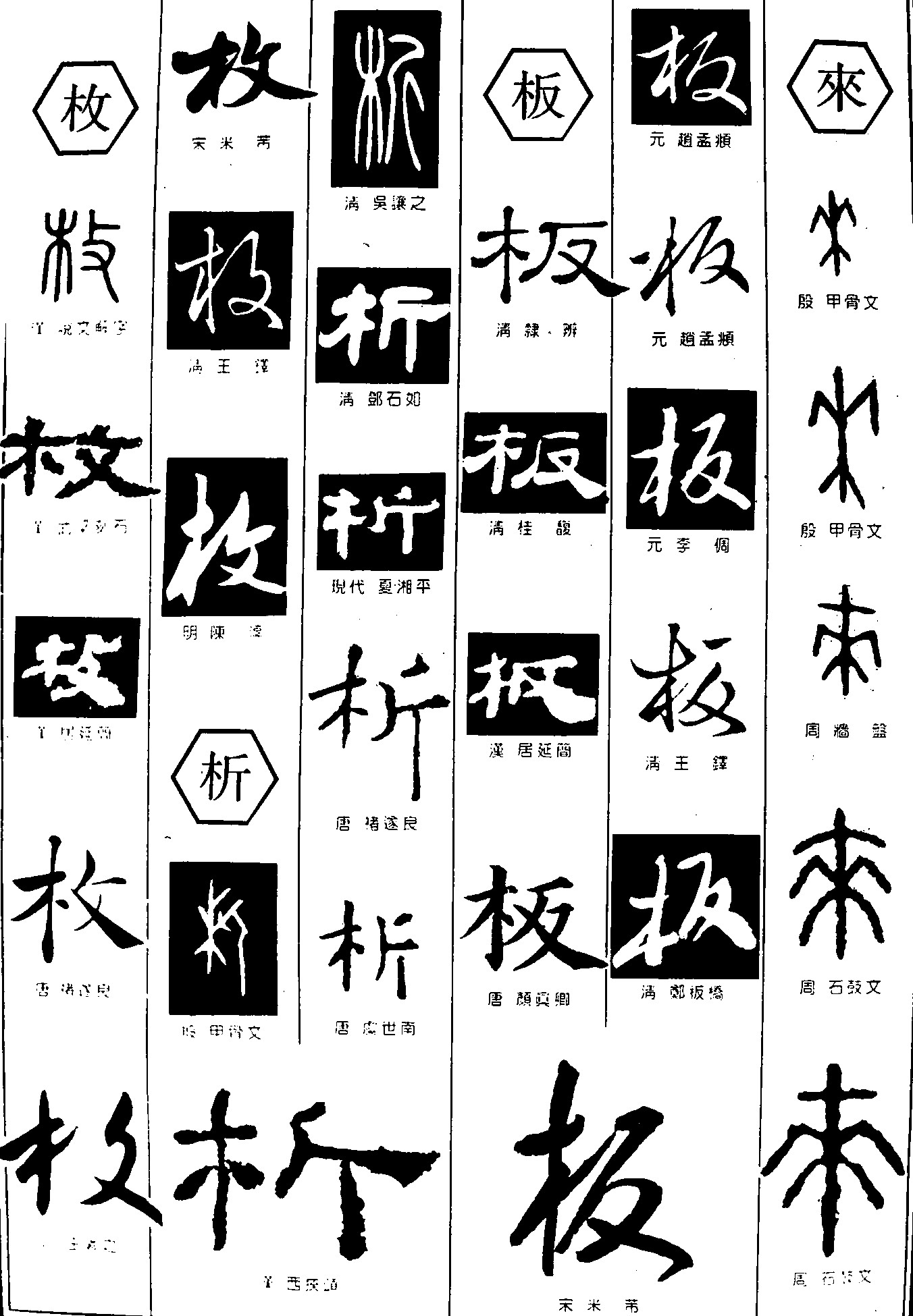 枚析板来