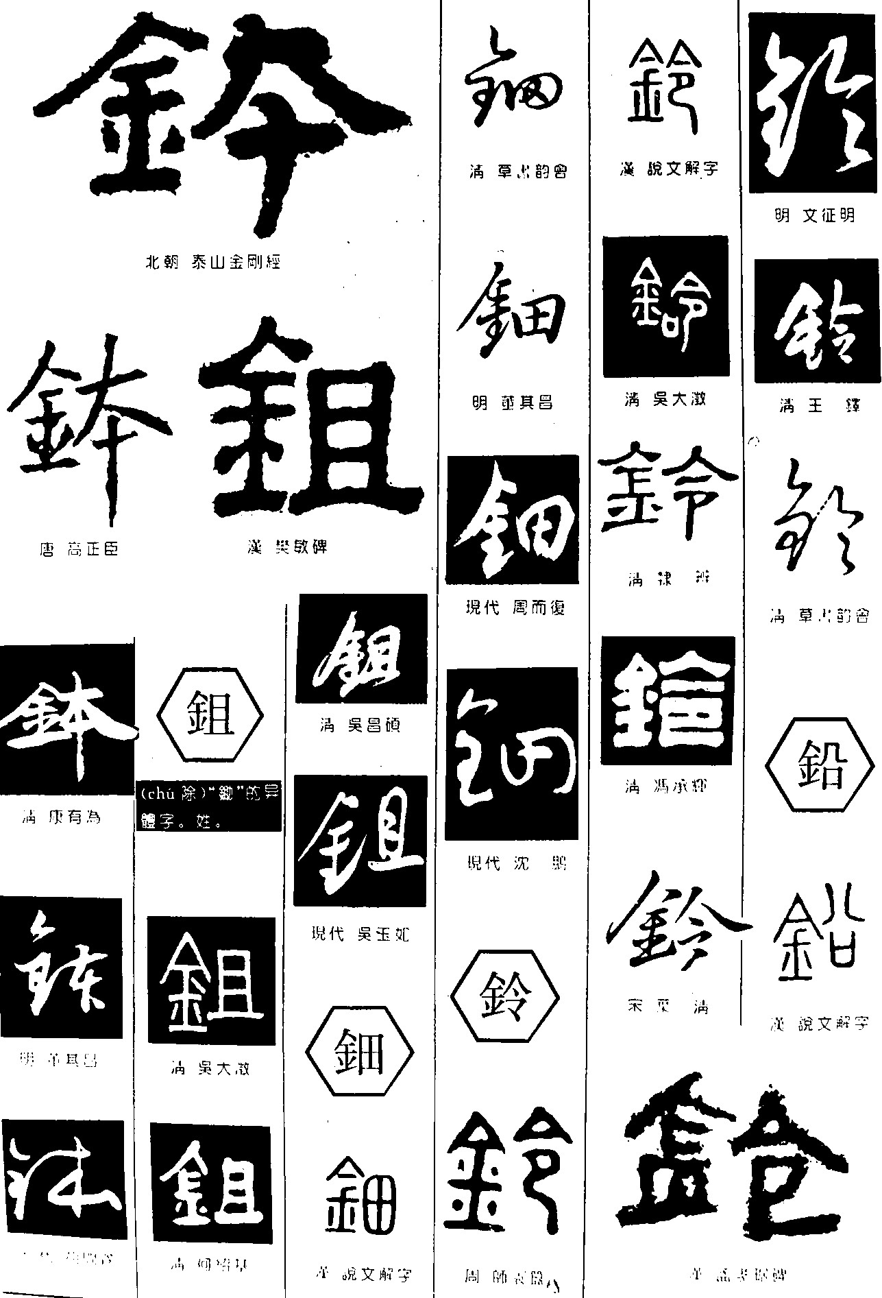 钵鉏钿铃铅