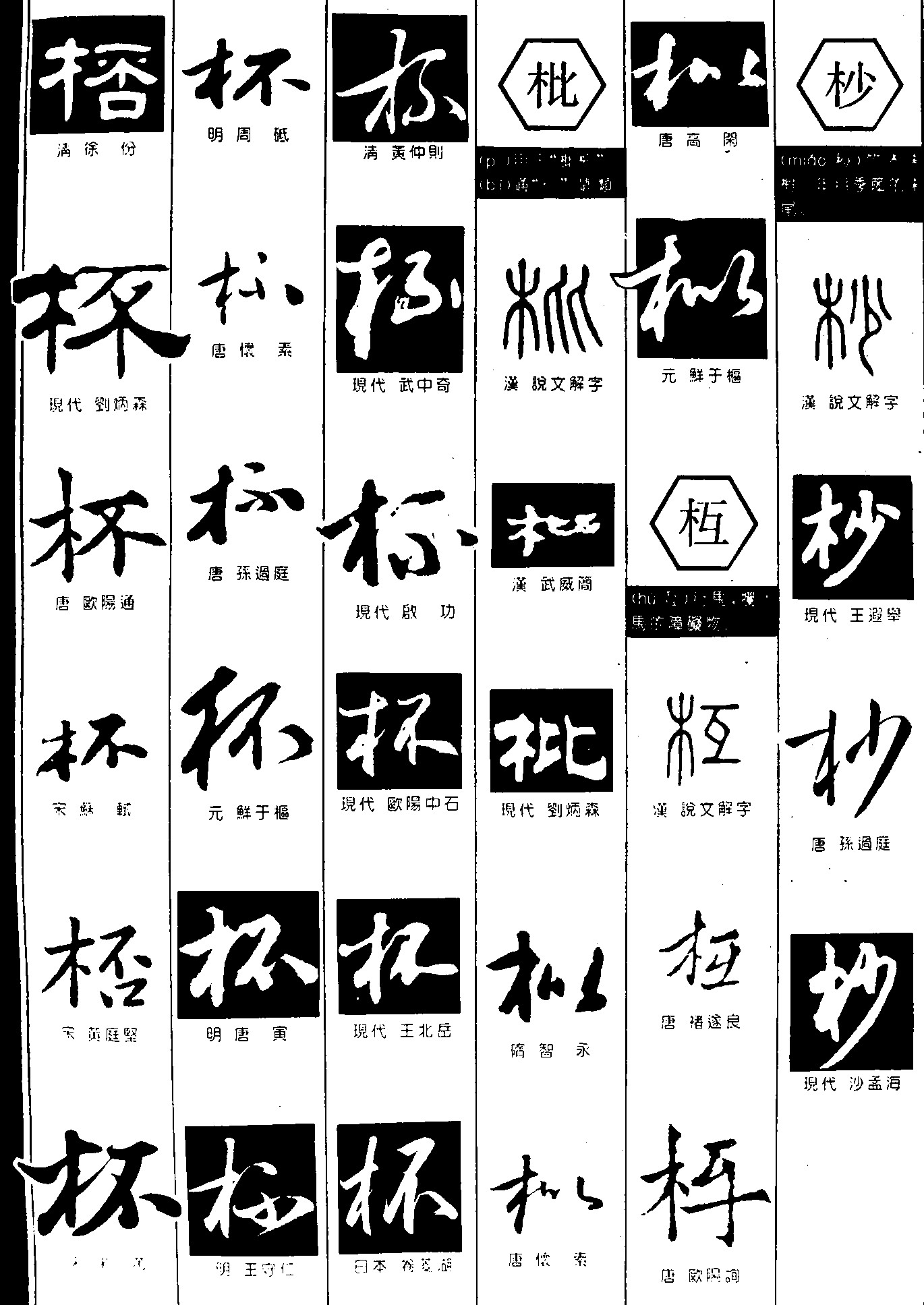 杯枇枑杪