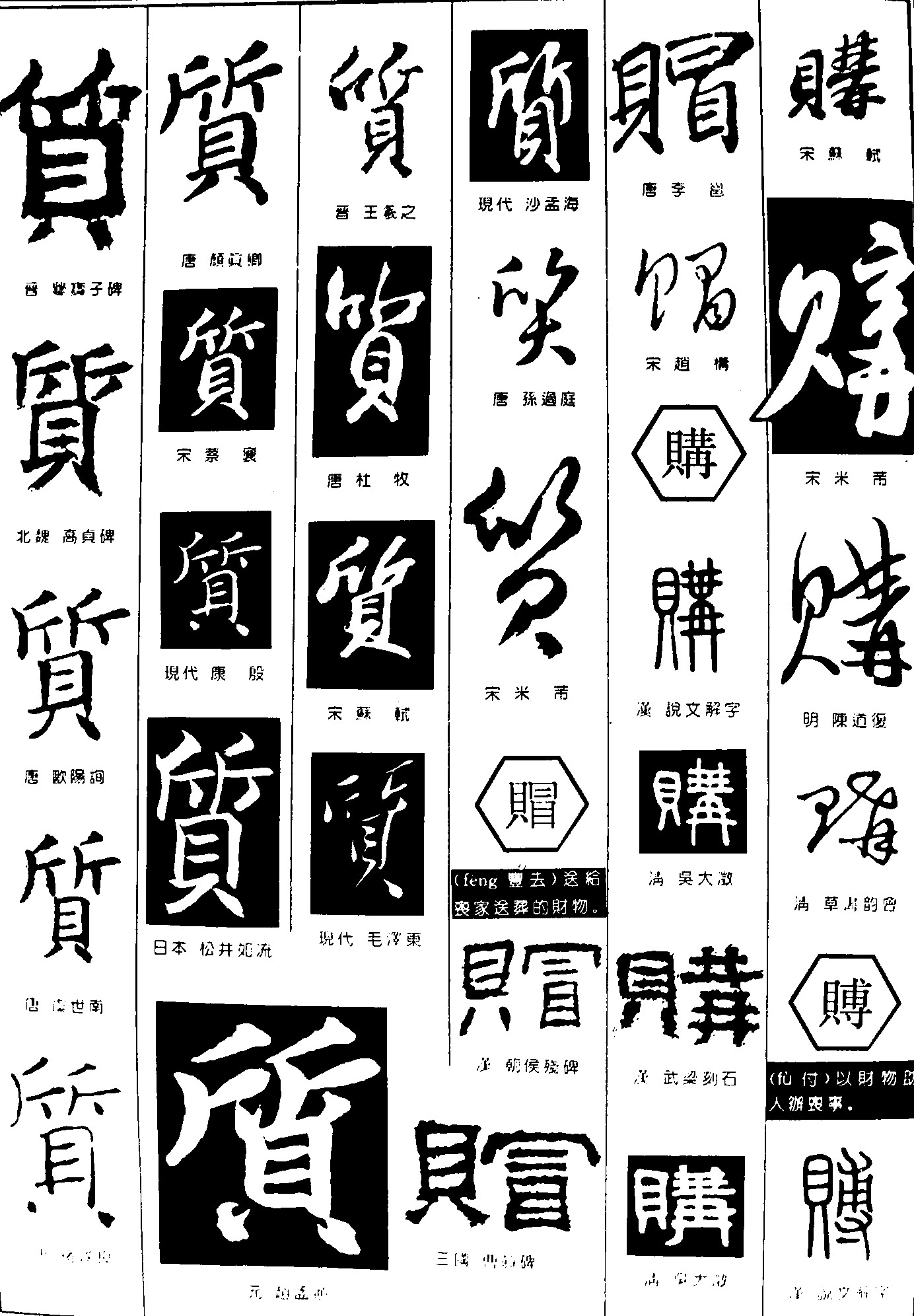质赗购赙