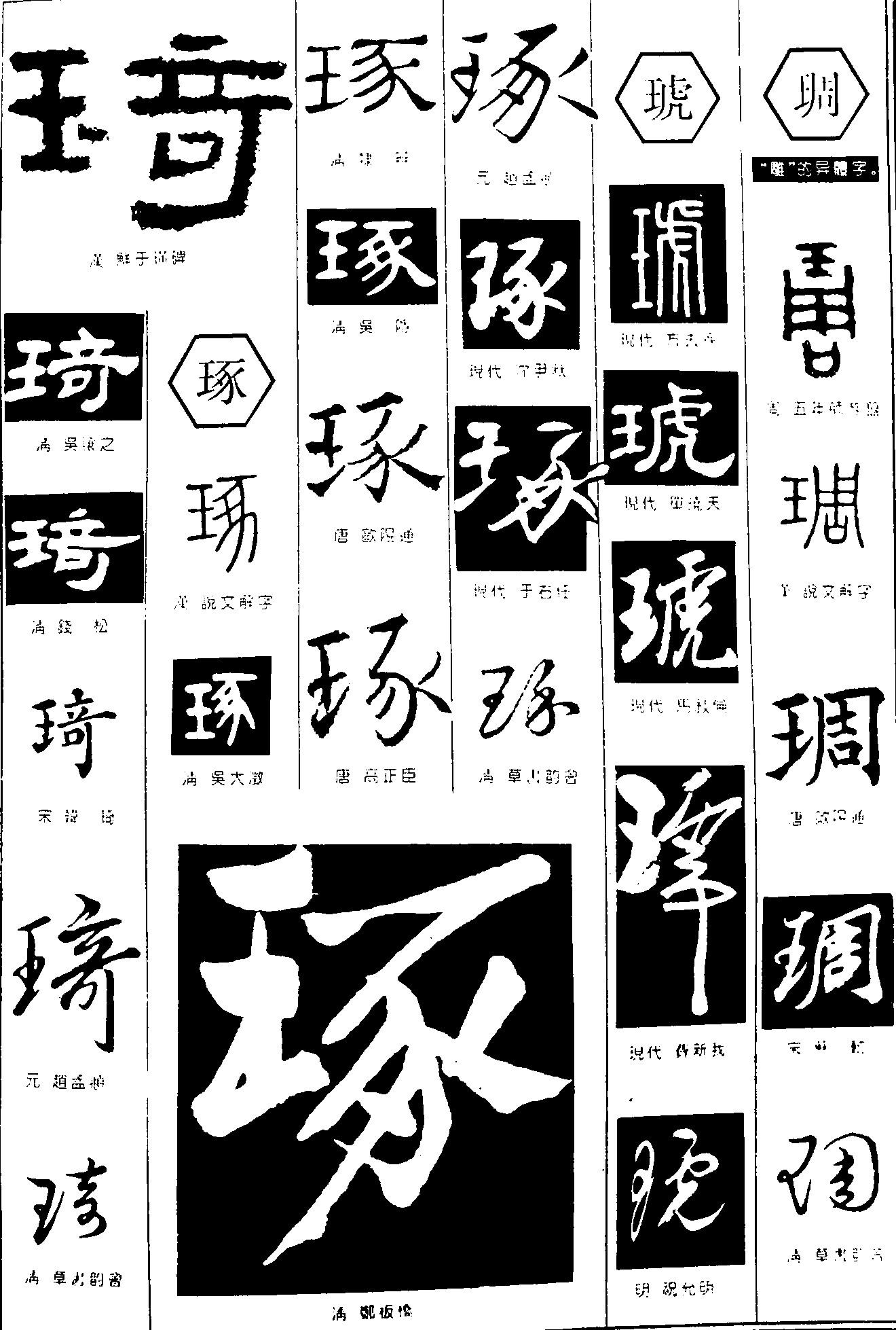 琦琢琥琱