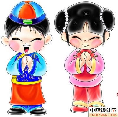 吉祥物男孩女孩