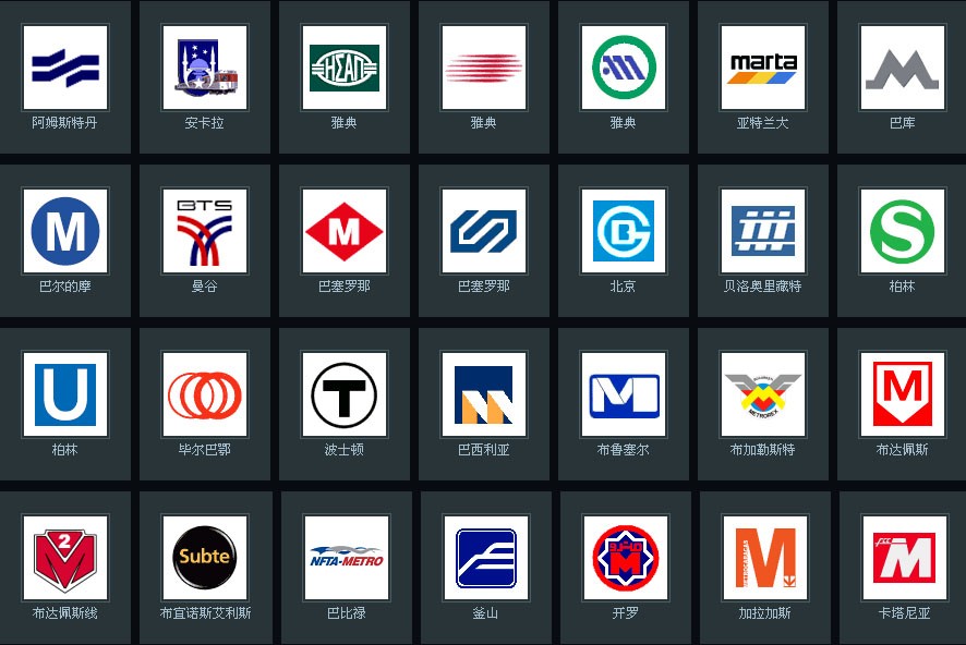 地铁标志m