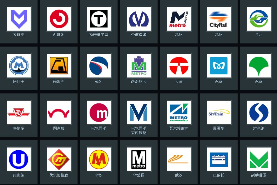地铁标志m