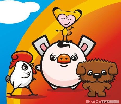 吉祥物猪鸡