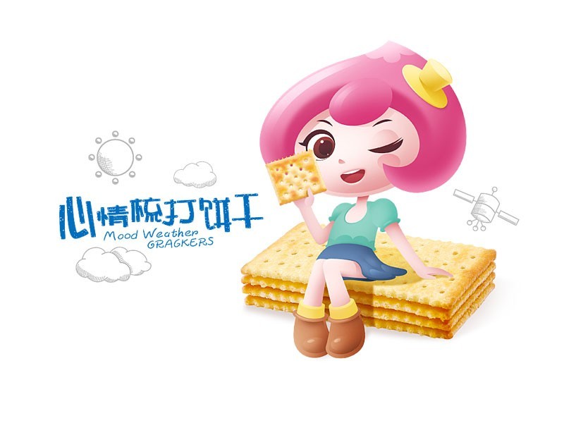 吉祥物饼干美女